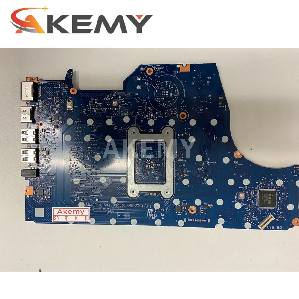 

Akemy L22741-601 L22741-001 6050A2980801-MB-A01 For HP Pavilion 17-BY laptop motherboard SR3S1 N4000 CPU