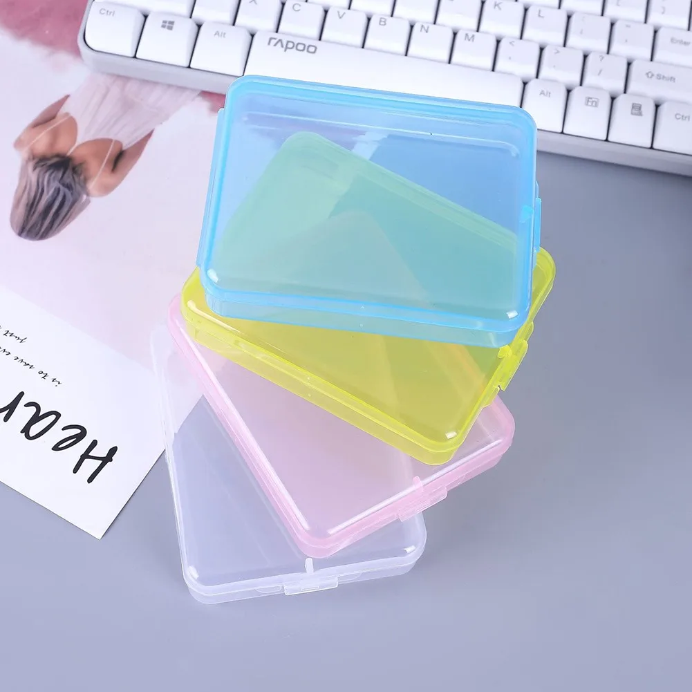 

Transparent Plastic Jewelry Diamond Embroidery Storage Box Home Plastic Box Container Game Card Box Organizer Post Card Holder