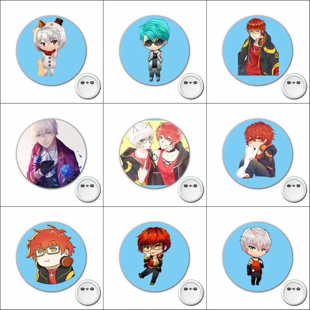 1pcs Game anime Mystic Messenger Cosplay Badge Cartoon Pins Brooch for Clothes Accessories Backpacks bags Button Badges