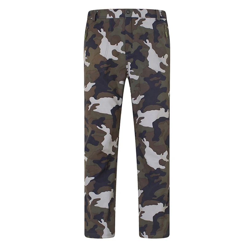 Мужские лыжные брюки ветрозащитные водонепроницаемые теплые флисовые для