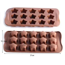Vijfpuntige Ster Siliconen Ijs Lade Diy Handgemaakte Chocolade Schimmel Drie-Dimensionale Fondant Bakken Vorm