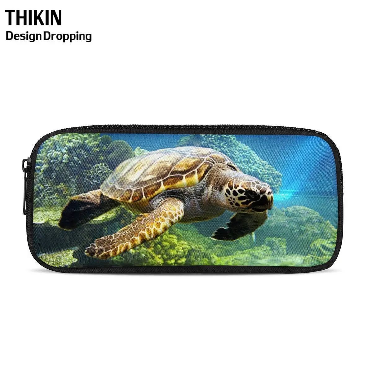 Косметичка ThiKin детская с 3D принтом морской черепахи функциональный чехол для