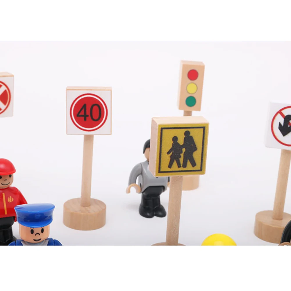 10 шт. детский деревянный дорожный знак|Блочные конструкторы| |