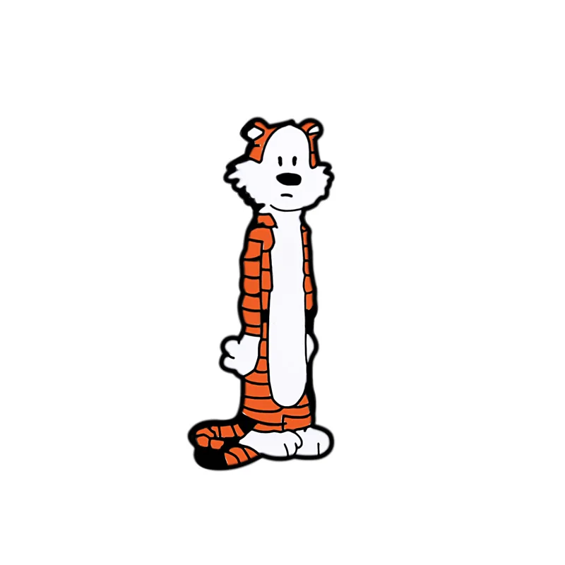 Металлические эмалированные булавки и броши с мультяшным тигром модные значки