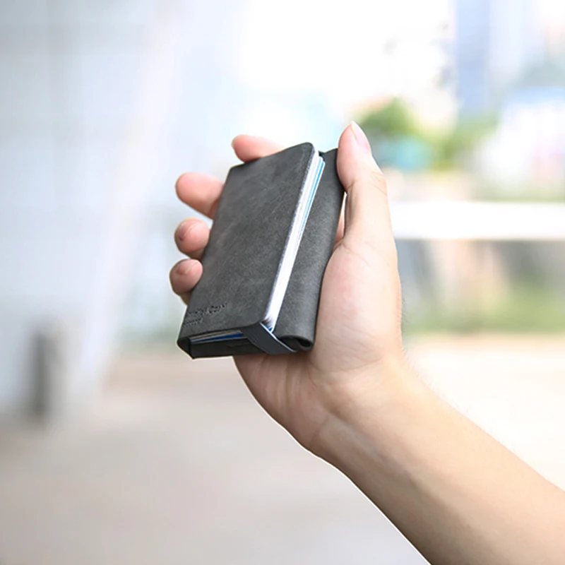 DIENQI 2020 Rfid держатель для карт мужские бумажники умный черный волшебный тройной