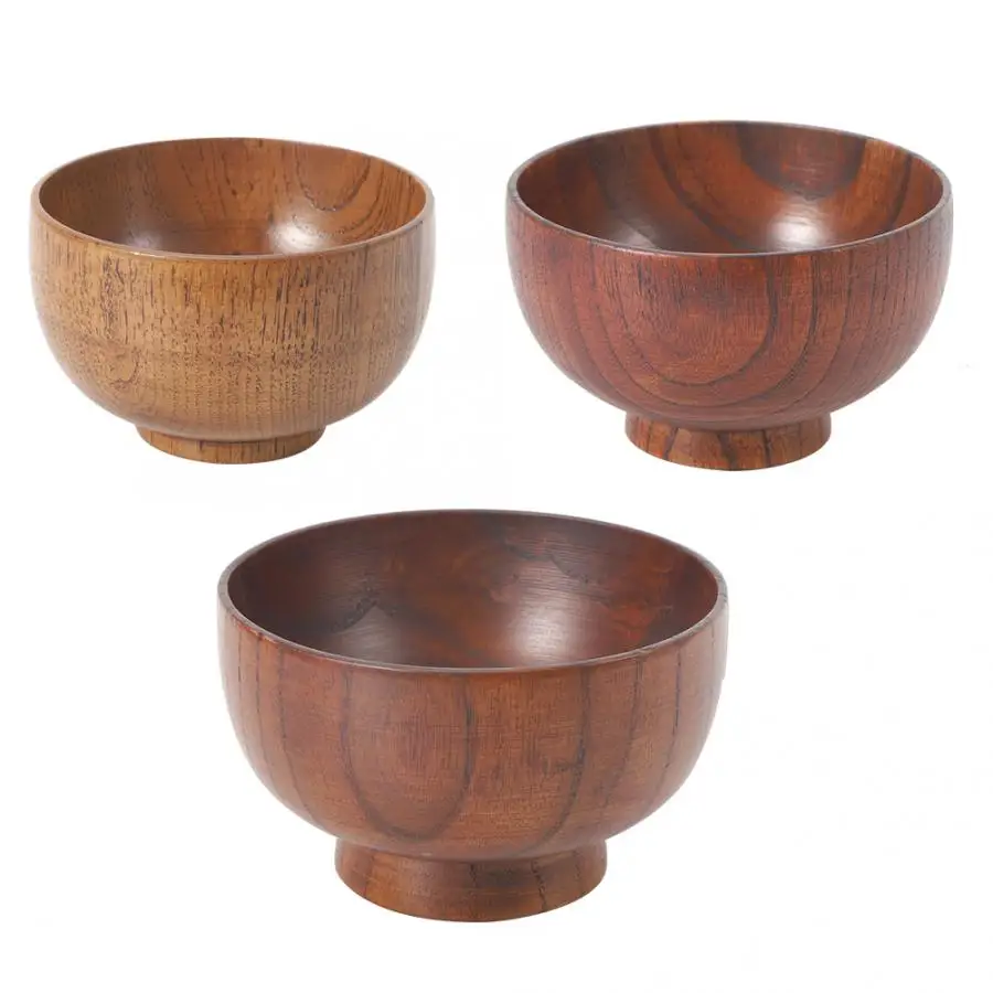 Фруктовый салат лапша рис столовая Деревянная миска кухонная утварь контейнер