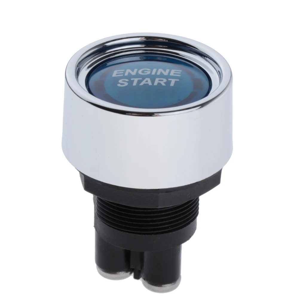 Пусковой переключатель зажигания двигателя автомобиля синий светодиодный фон