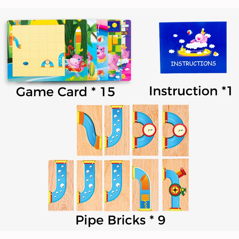 Деревянные пазлы для детей многофункциональные головоломки игрушки бегемота