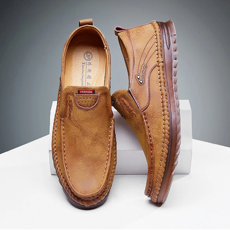 

YWEEN Shoes Men 2021 Summer Autumn Men Casual Shoes Leather Handwork Breathable Fashion British Men Loafers Shoes