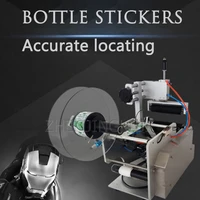 Small Semi-automatic Round Bottle Labeling Machine Can Trademark Sticker Machine Plastic Bottle Glass Bottle Labeling Tools