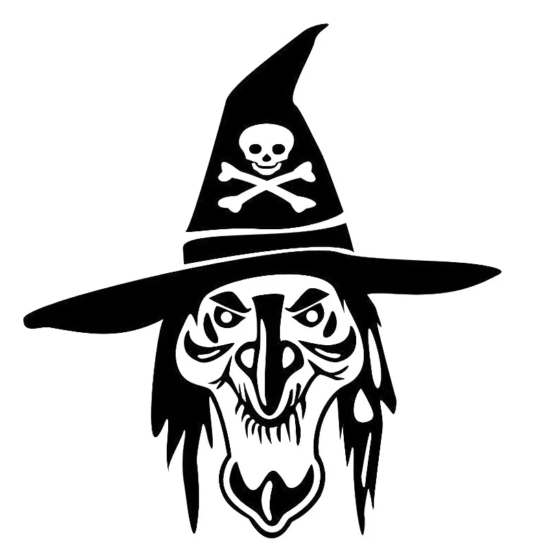 Оригинальная шляпа с черепом, ведьмой, планкой, персонализированное модное тело, окно, бампер, изысканное водонепроницаемое украшение с апп...