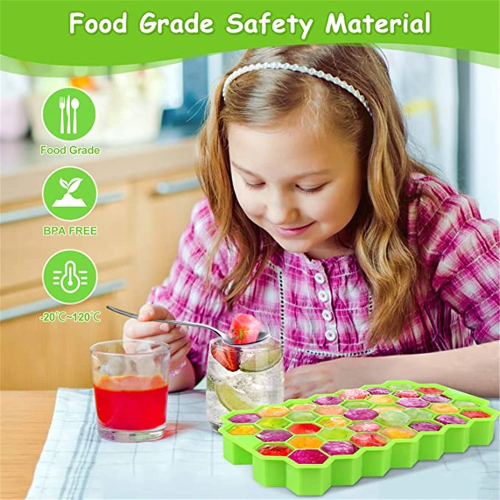 Силиконовые кубики льда сотообразной формы лоток силиконовые с крышками для