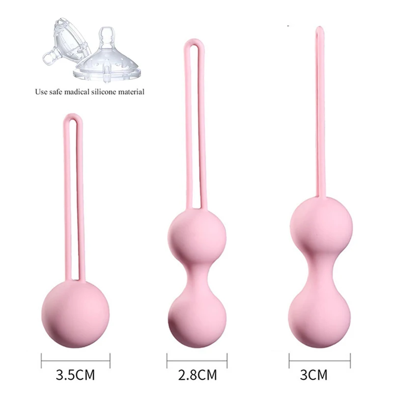 Три безопасных силиконовых смарт-шарика Кегеля шарика Бена затягивания