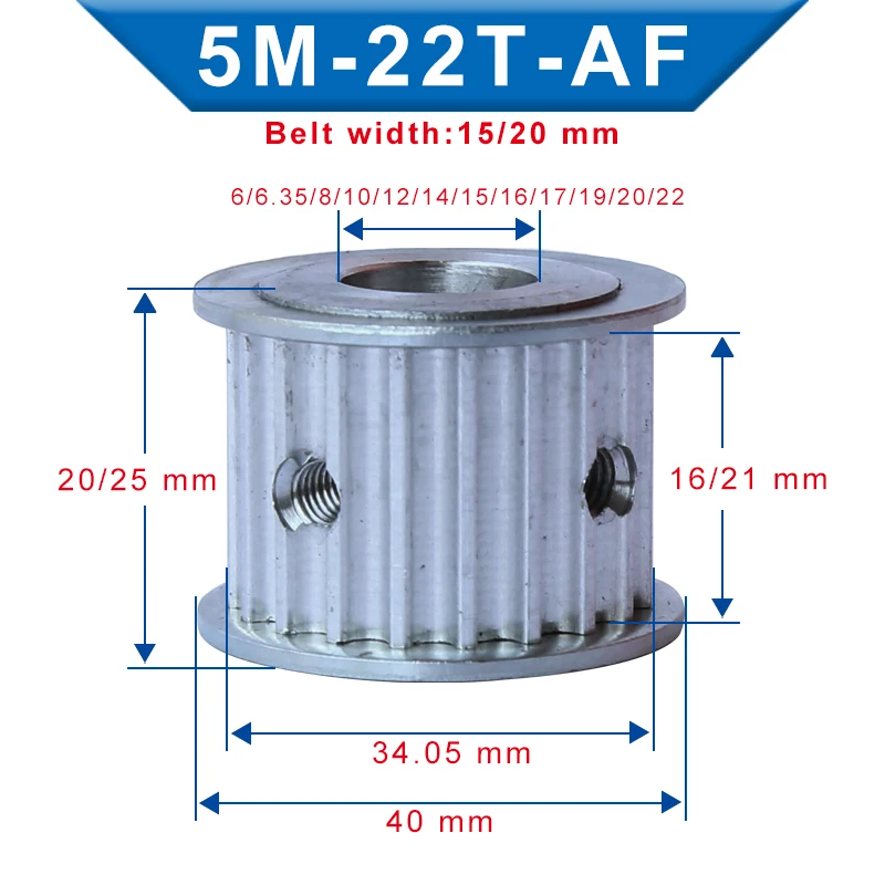 

Размер отверстия шкива 5м-22т 6/6.35/8/10/12/14/15/16/17/19/20/22 мм ширина паза 16/21 мм колесо шкива для ширины 15/20 мм 5 м ремень ГРМ
