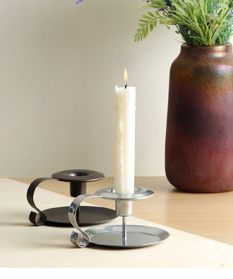 

Romantic Metal Candle Stand Holder Dinner Table Vintage Creative Nordic Candle Holders Vintage Portavelas Home Decoration DG50ZT