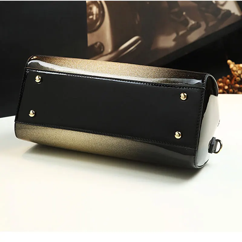 High Grade Leather Women's Bag With Diamond Dumpling Bag Pure Leather Shoulder Bag Handbag Temperament Messenger Bag Middle Aged