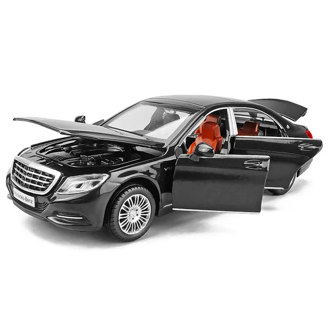 1:32 Mercedes Benz Maybach S600 Diecast Metal Car Models High Simulation Vehicle Toy 6 Doors Opened Gifts For Children F293