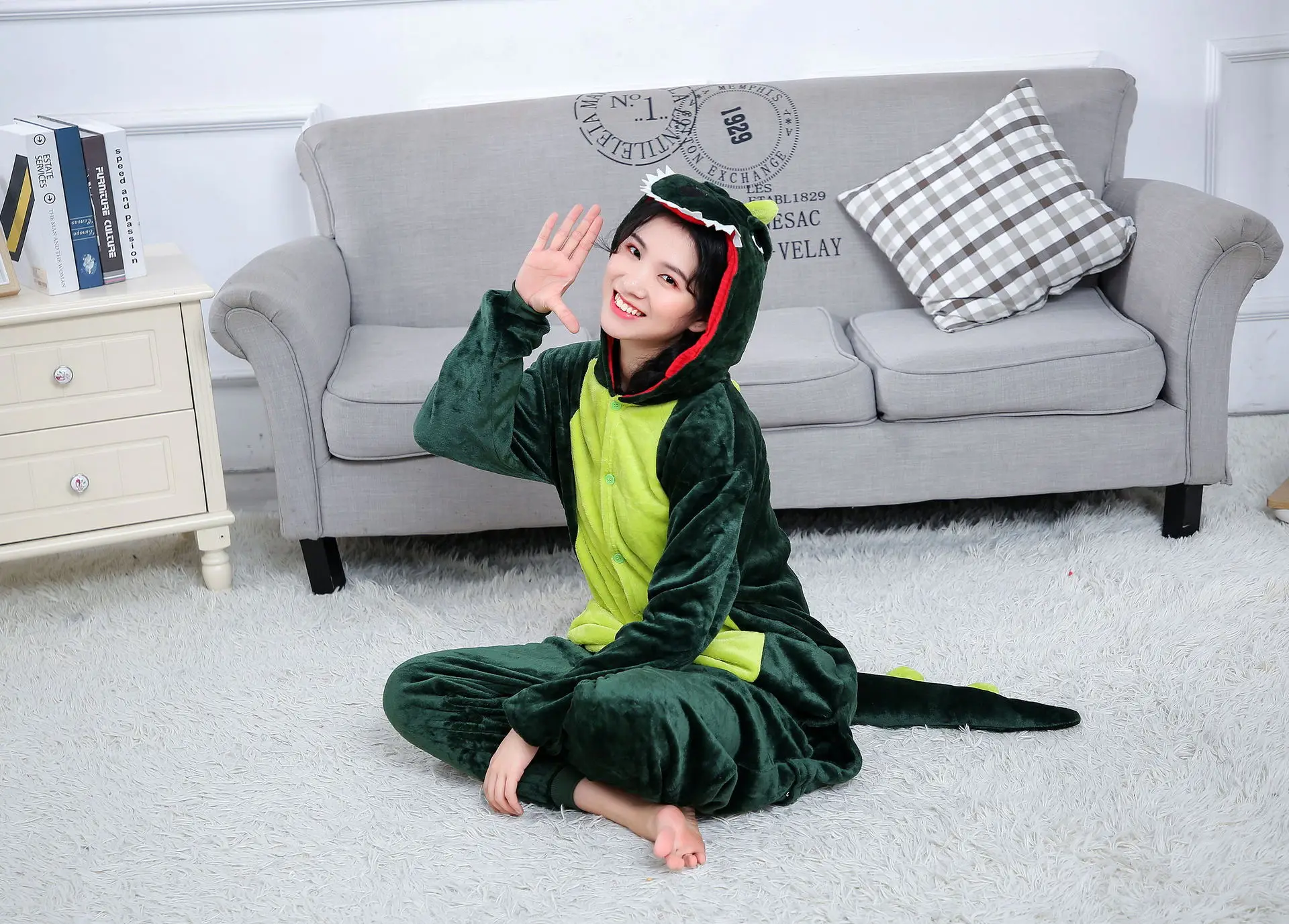 

Animal Pajamas For Adult Animal Cartoon Blanket Sleepers Women Men Costume Winter 2020 new Licorne