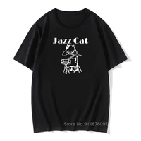 jazz cat rock heavy metal tshirt big size 3xl loose mens summer cotton tee shirt custom tees interesting t shirts for student