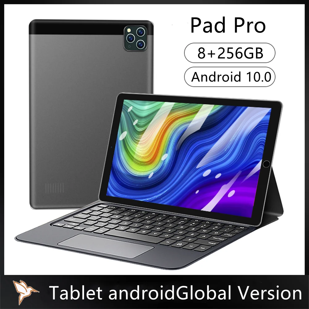 

Pad Pro Tablet 10 inch Tablete 8GB RAM+ 256GB ROM Tablet android 10 Core Android 10 5G tablets Dual Call Google Play Tablette
