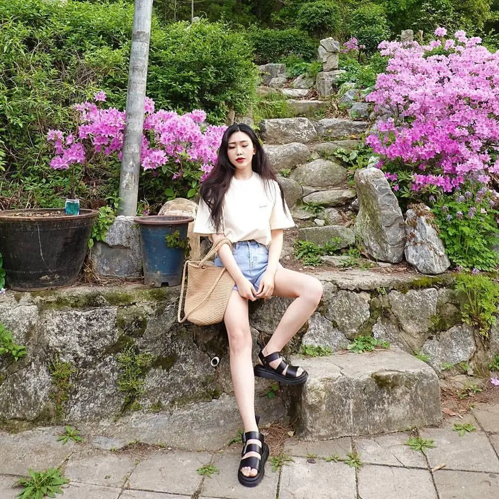 Женские кожаные сандалии на платформе пляжные толстом каблуке белые эспадрильи