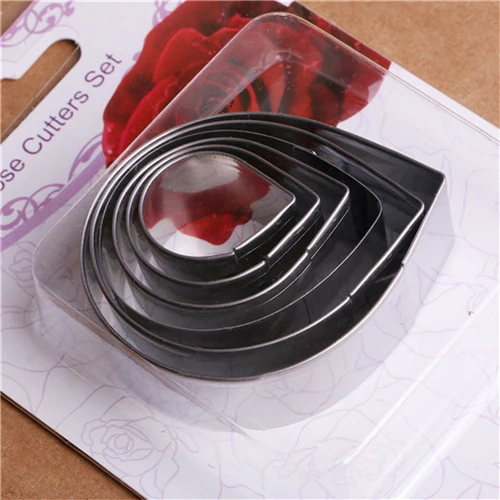 

New Rose Petal Mold Cake Decorating Fondant Sugarcraft Cutters Tools 6 Pcs/set