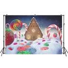 Huayi фон для фотографий Рождественская фоновая фотография Рождество Конфеты Королевство семейные вечерние фотостудии фон W-3410