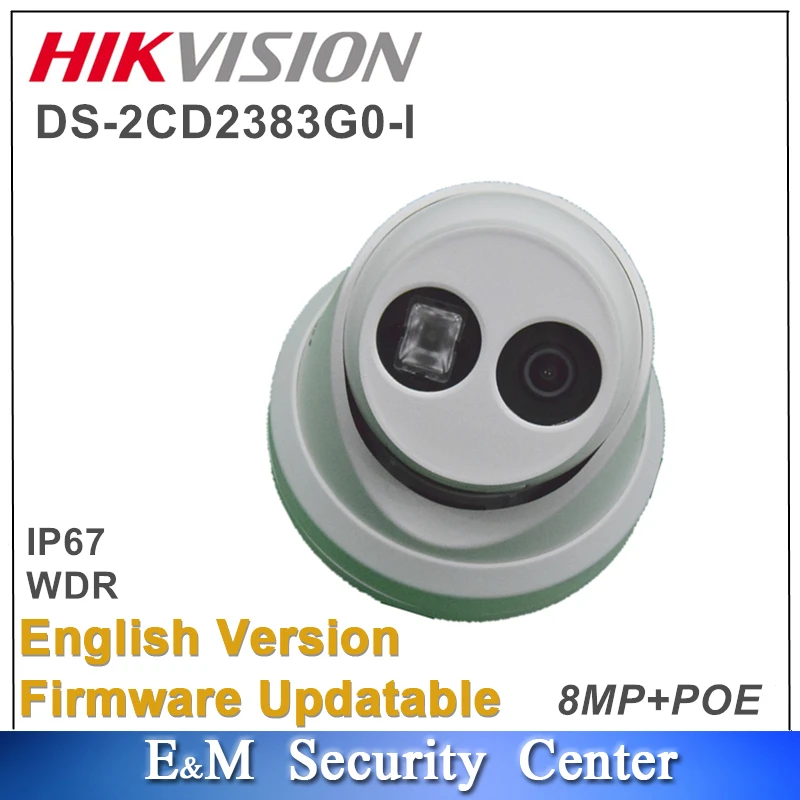 Оригинальная камера видеонаблюдения Hikvision DS-2CD2383G0-I 4K POE IR CCTV WDR с фиксированной