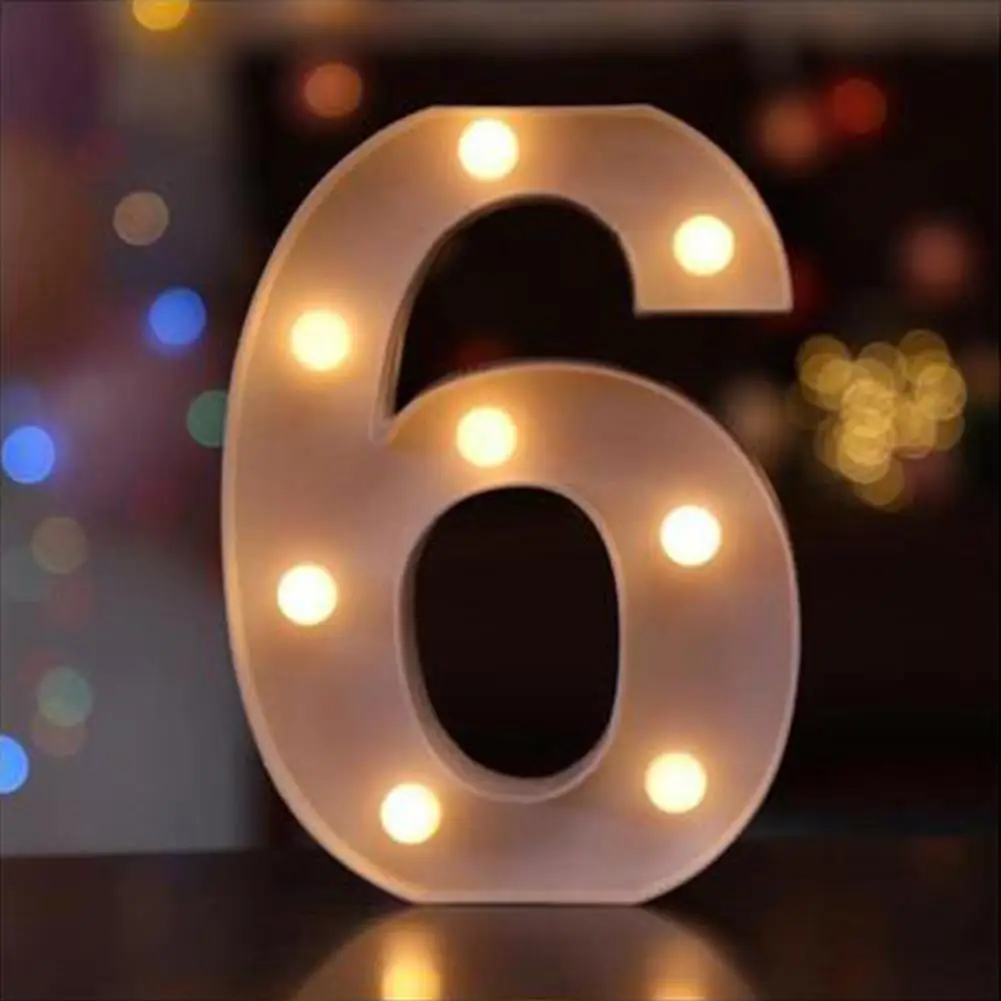 6 Светодиодный ночник шатер A-Z письмо теплый свет лампа для фестиваля Рождество романтическая атмосфера рождественское настенное украшение освещение - Цвет: 6