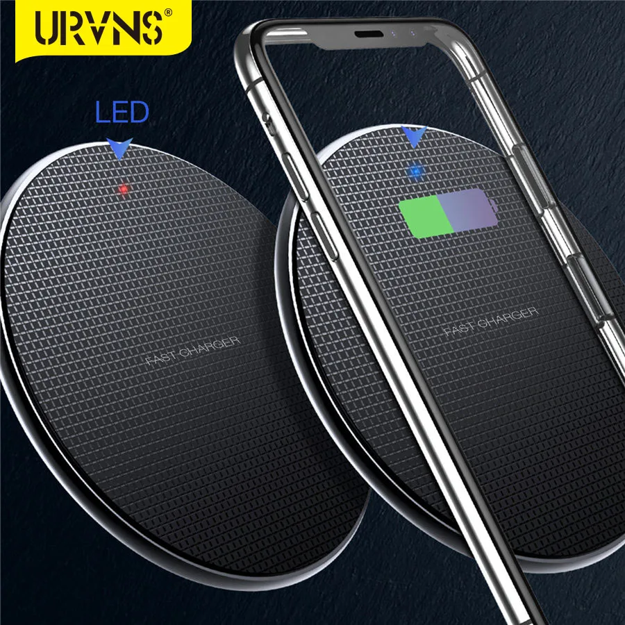 

URVNS Wireless Charger,Qi-Certified 10W Max Fast Wireless Charging Pad For iPhone 12 Pro Max/11,Samsung S20/Note 10,AirPods Pro