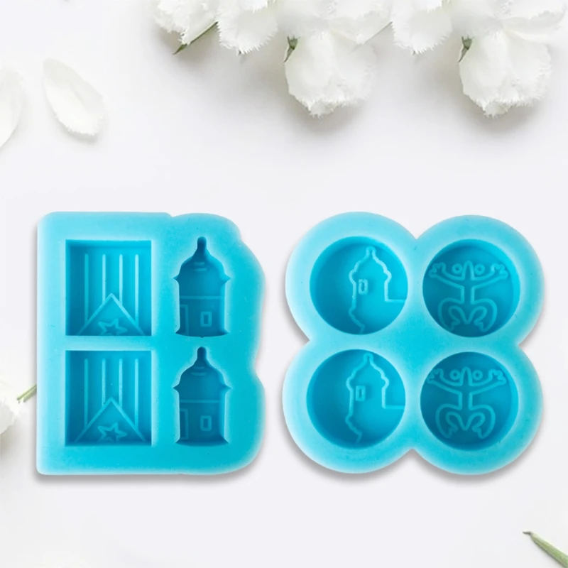 

Castle Flag Frog Stud Earrings Epoxy Resin Mold Neklace Pendant Silicone Mould 964E