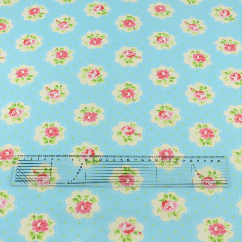 Синяя Роза хлопок домашний текстиль лоскутное швейная ткань Ремесленная Teramila