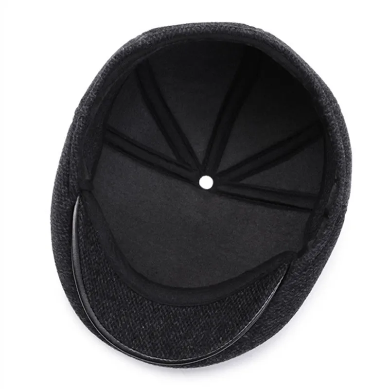 XdanqinX Winter Men's Warm Hat Thick Berets Men Earmuffs Cap Male Bone Dad's Hats 2019 New Middle-aged Fashion | Аксессуары для