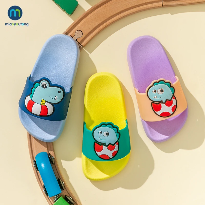 

Summer Children's Slippers For Boys Girls Slippers Dinosaur PVC Flip Flops Baby Non-Slip Beach Sandals Kids Home Miaoyoutong