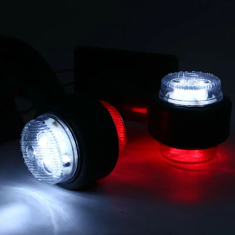 

1x 10-30V LED Truck Trailer Lorry Van Side Marker Lamp Indicator Light Red White