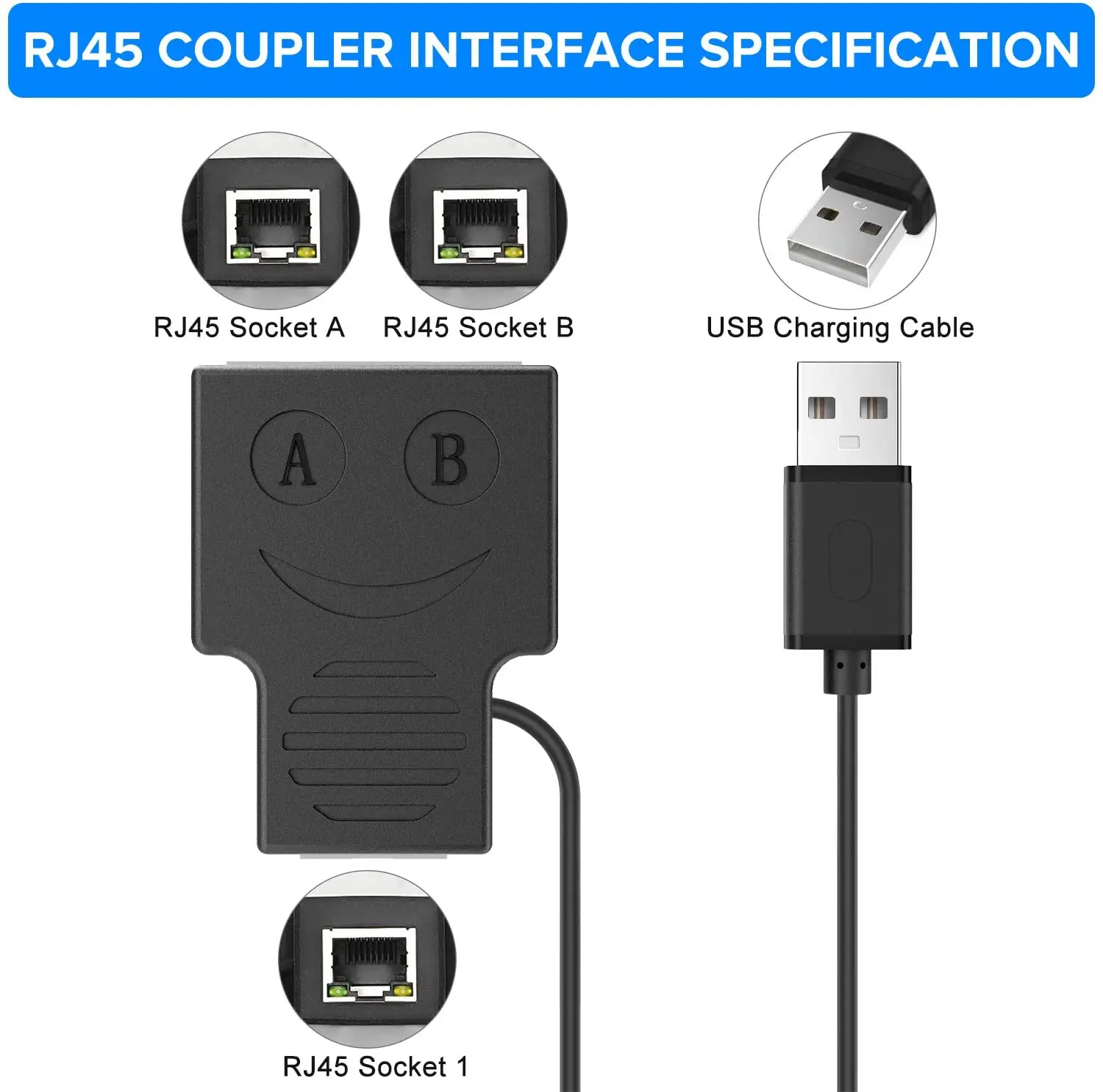 Сетевой Разветвитель RJ45 адаптер от 1 до 2 разъемов сетевой разветвитель Ethernet LAN