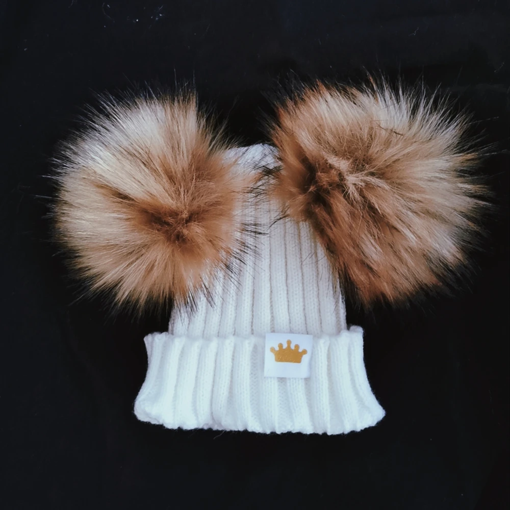 Детская зимняя шапка для новорожденных Шапка-бини с золотыми зеркальными