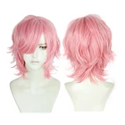 Парик для косплея аниме Ayato Yuri, розовая короткая термостойкая синтетическая шерстяная фуражка