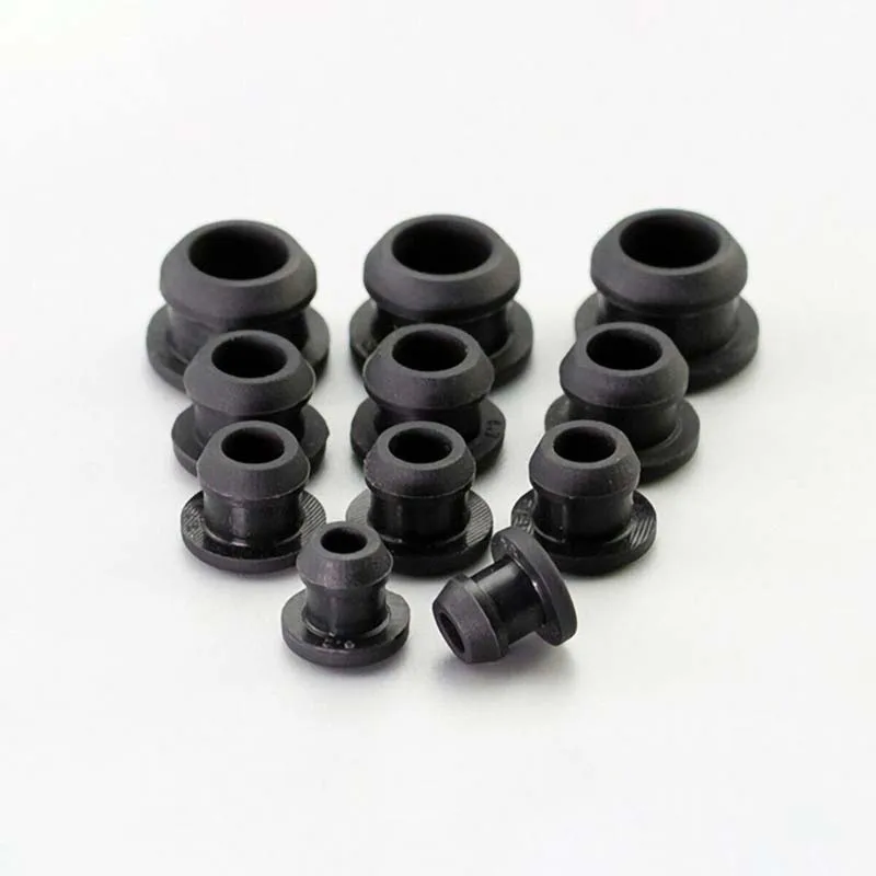 

10pcs Black Silicone Rubber Hole Caps 2.5mm to 50.6mm T Type Plug Cover Snap-on Gasket Blanking End Caps Seal Stopper Inserts