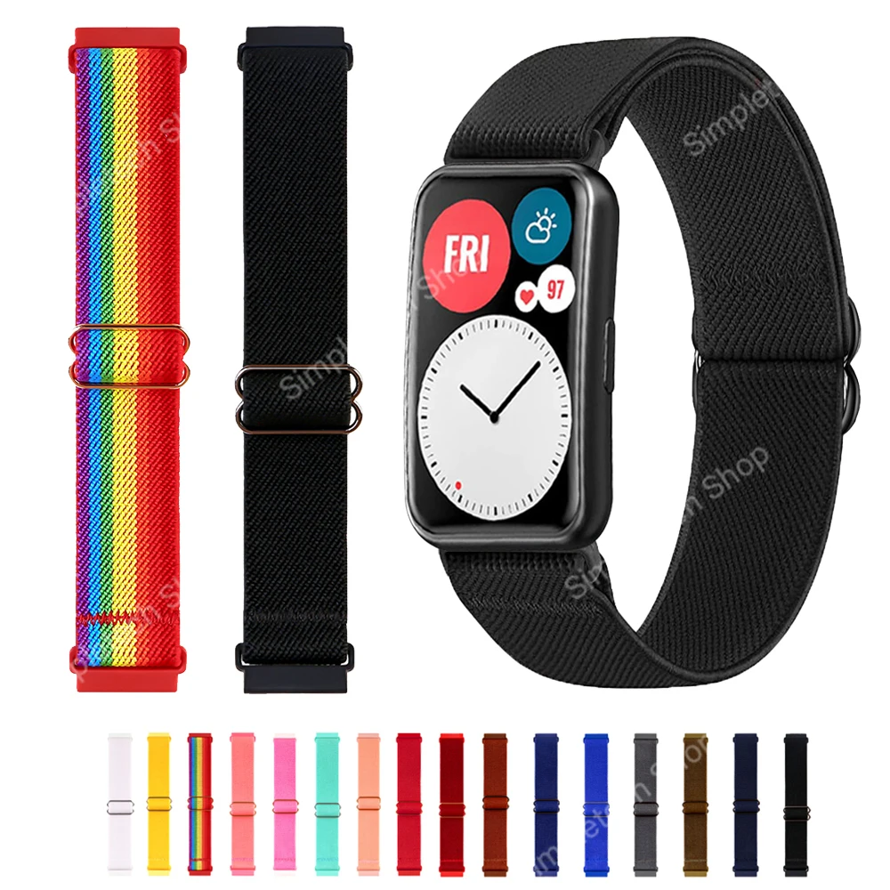 

Nylon Band For Huawei Watch FIT Strap adjustable Smartwatch Accessories Loop Wristband Belt bracelet for Huawei Watch fit Strap