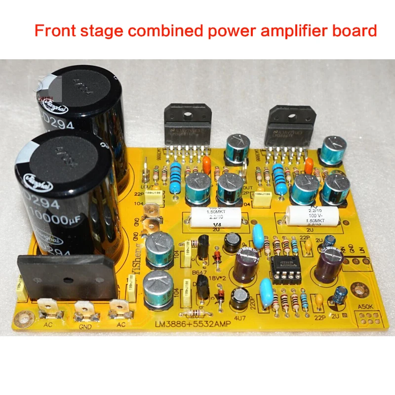 

60W*2 Power Amplifier Board HiFi Power Amplifier LM3886+NE5532 Pre-stage Combined Power Amplifier/kit Finished Board