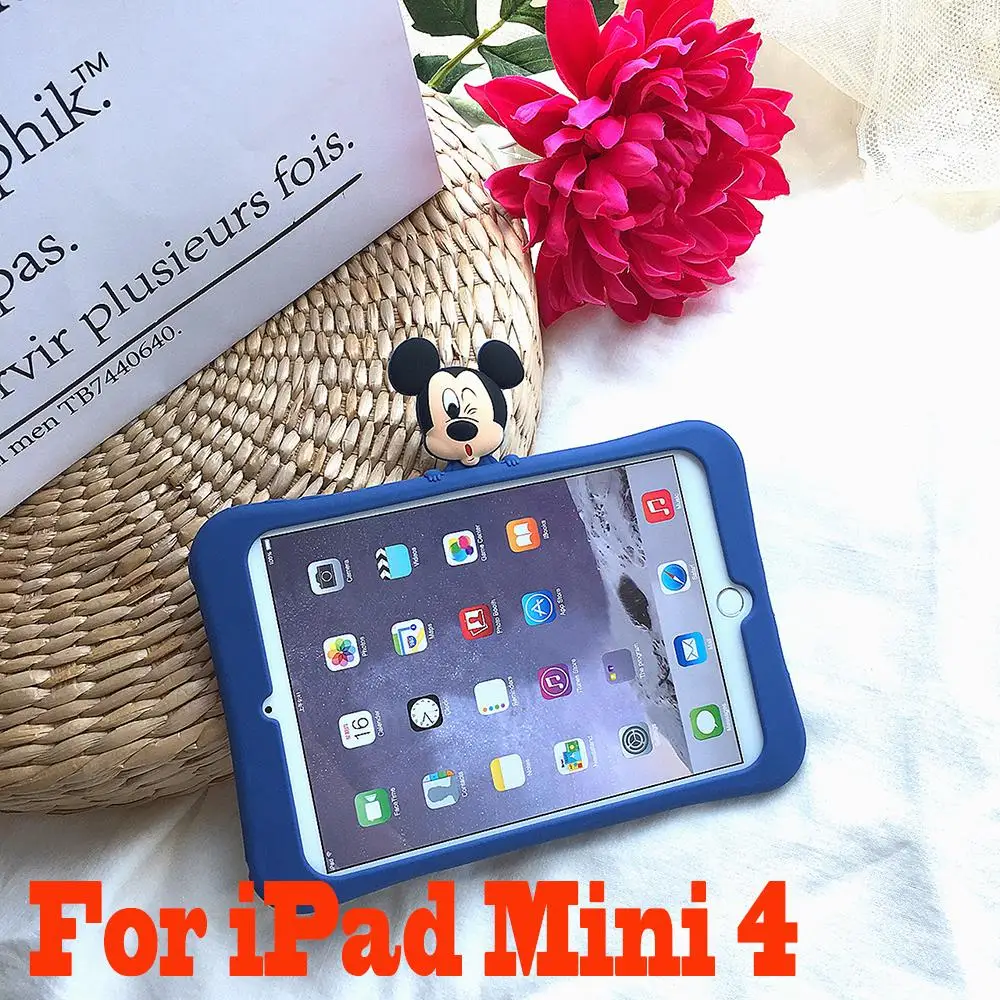 as photo Микки и Минни Маус кукла для iPad 9,7 Pro9.7/10,5 скрыть подставка силиконовый чехол Защитный Чехол Air 2/2/3/4 мини 7,9 Mini 5 корпус - Цвет: as photo
