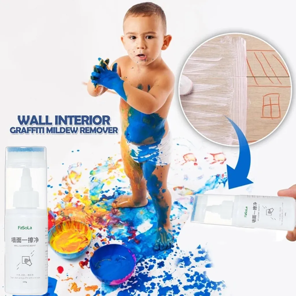 Чистящее средство для удаления граффити на стене эффективно удаляет краску и