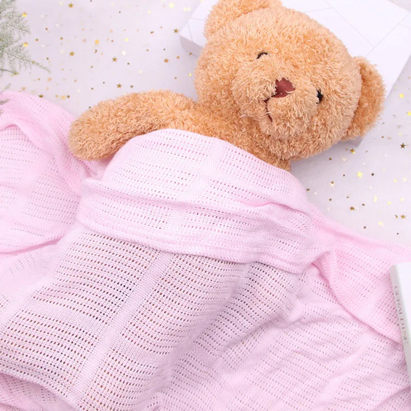 Одеяла для новорожденных младенцев трикотажная пеленка с вырезами хлопковое