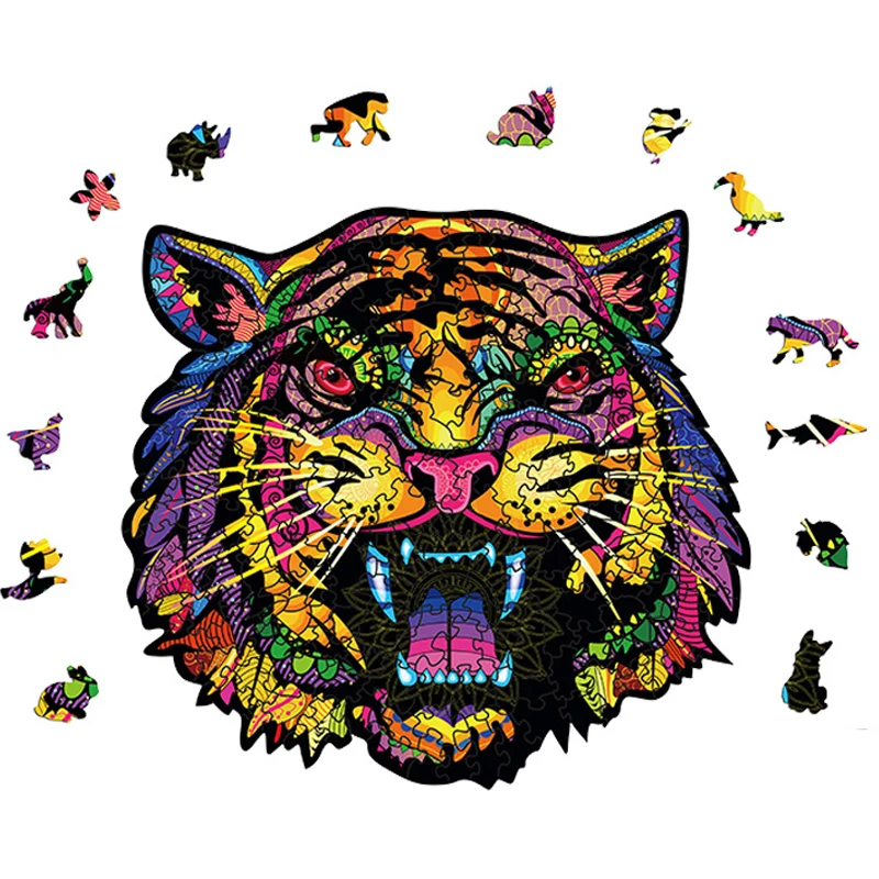 

Puzzle Toy Wooden Animals Unicorn High Difficulty Unique Irregular Shape Jigsaw Puzzle For Adults Kids Fidget Toys Gift