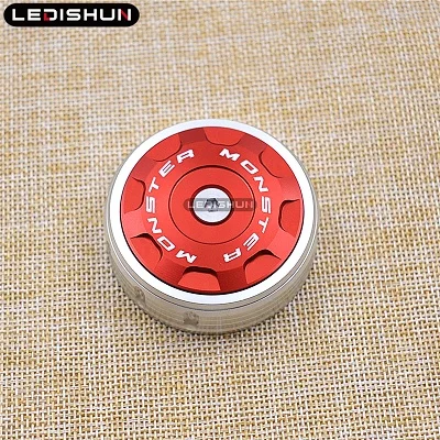 Red-Silvery Мотоциклетный CNC алюминиевый радиатор, крышка резервуара для воды, крышка, чехол для DUCATI MONSTER 1200 821 1200R 1200S 14-19 крышка радиатора - Цвет: Red-Silvery