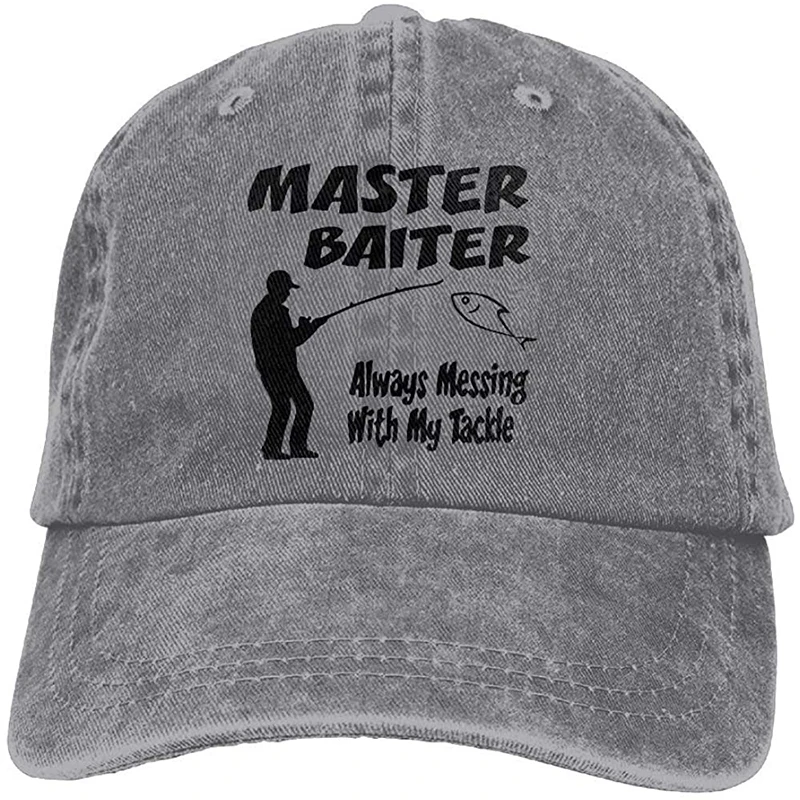 

Denim Baseball Cap Master Baiter Unisex Golf Hats Adjustable Plain Cap