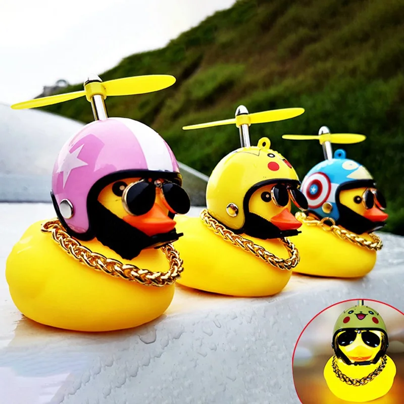 Велосипедный колокольчик Cool Duck с ветрозащитным шлемом маленькая Желтая утка