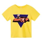 Футболка для мальчиков и девочек, с аниме-видео, Новинка лета 2021, унисекс, От 4 до 14 лет, модная, повседневная, хлопковая, Мерч, A4, с принтом ламбы, с коротким рукавом, Детская футболка