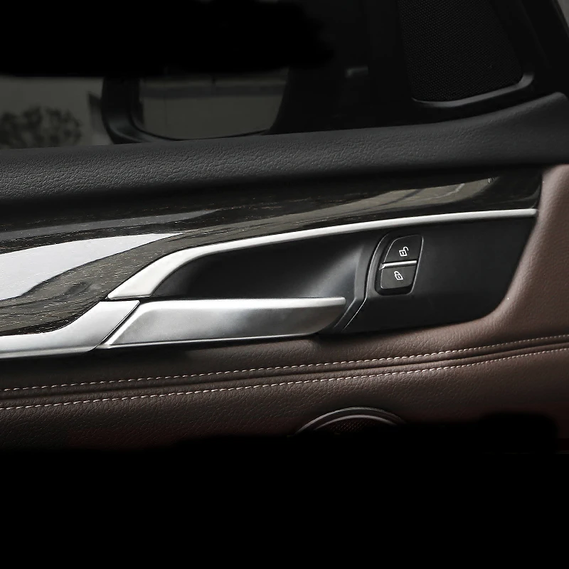 

Car-Styling Interior Side Door Handle Bowl Frame Cover Trim Doorknob Decal Strips For BMW X5 X6 F15 F16 E70 E71 Accessories